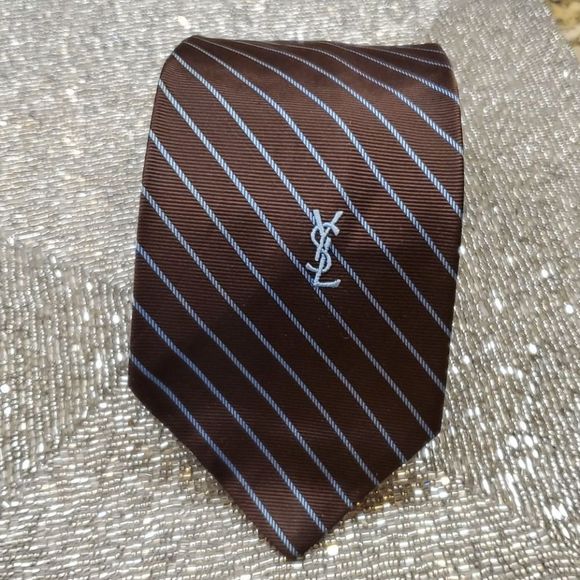 SOLD!! YVES ST. LAURENT Silk Tie - VINTAGE - Picture 1 of 4